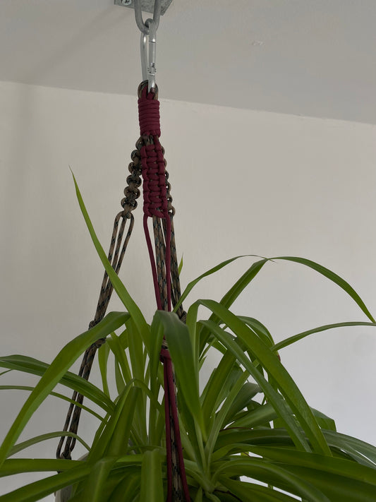 plant hanger//beige/deep red